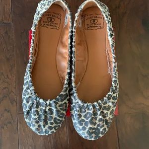 Lucky Brand Blue Jeans America Ballet Flats
